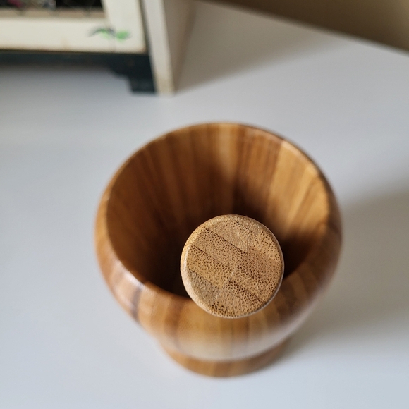 Lightweight Bamboo Wooden Mortar and Pestle - Picture 7 of 15